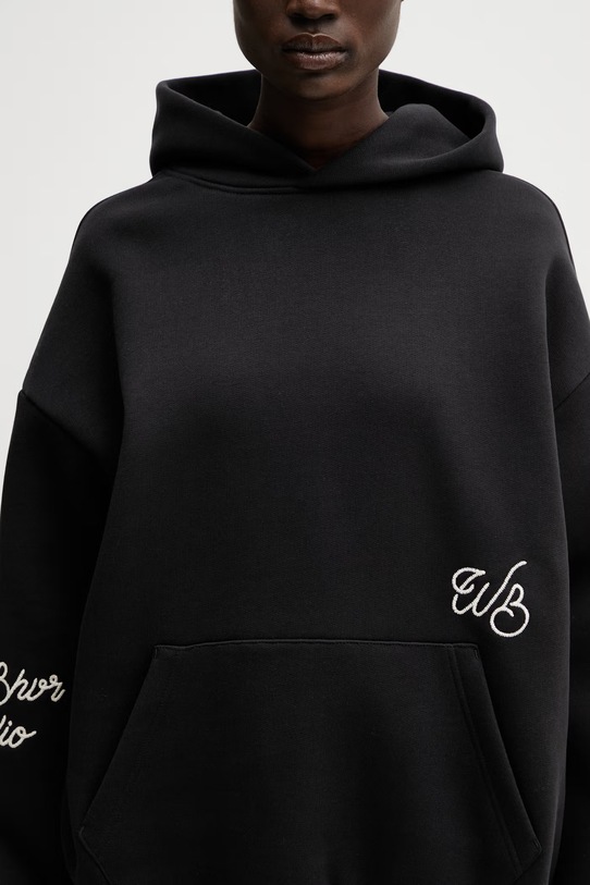 WRSTBHVR Gustaf hanorac cu glugă pentru femei negru U2026TT.3565