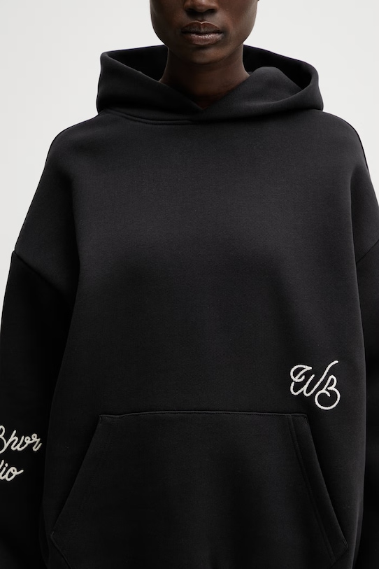 WRSTBHVR Gustaf hanorac cu glugă pentru femei negru U2026TT.3565