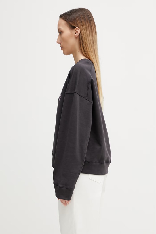 GANNI bluza bawełniana damska A1060076 szary SS26