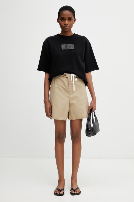 MM6 Maison Margiela T-shirt bawełniany damski S62GU0147.M25014 czarny