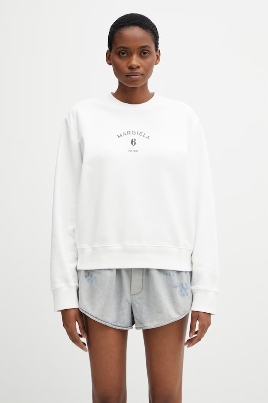 MM6 Maison Margiela mikina dámská bavlněná bílá S62GU0145.M25014