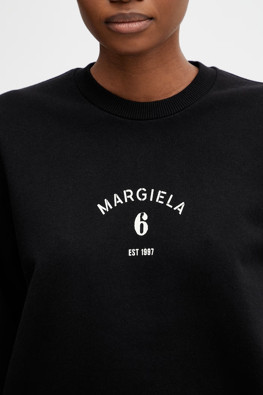 MM6 Maison Margiela bluza bawełniana damska czarny S62GU0145.M25014