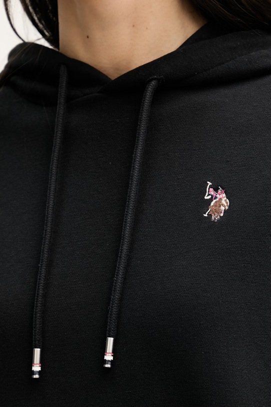 U.S. Polo Assn. mikina s kapucí dámská s bavlnou DHM Hoodie WUP2541 černá