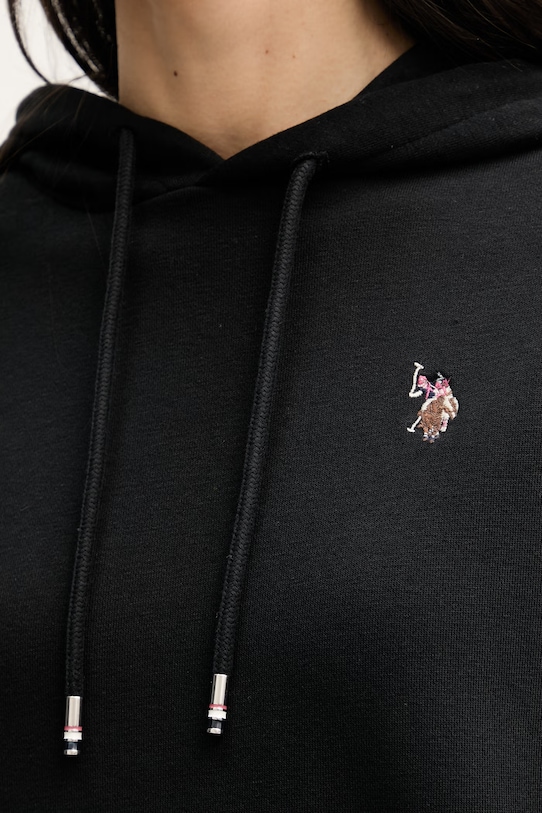 U.S. Polo Assn. mikina s kapucí dámská s bavlnou DHM Hoodie WUP2541 černá