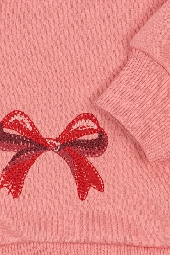 Konges Sløjd bluza dziecięca LOU BOW SWEAT SHIRT OCS KS104343.PreSpring różowy