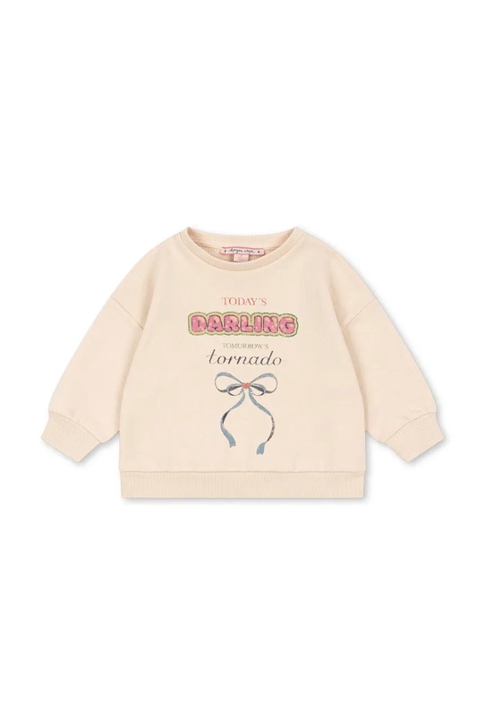 Konges Sløjd bluza bawełniana dziecięca LOUPY LOU SWEAT SHIRT OCS KS104350.G.PreSpring beżowy SS26