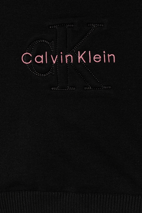 DÍVKA Dětská bavlněná mikina Calvin Klein Jeans IG0IG03075.128.176.PPY2 černá