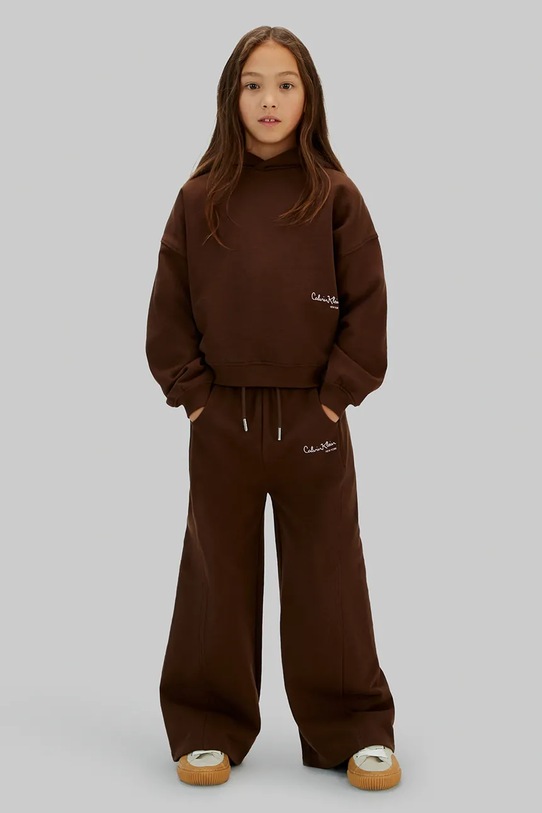 Calvin Klein Jeans bluza bawełniana dziecięca brązowy IG0IG03067.128.176.PPY2