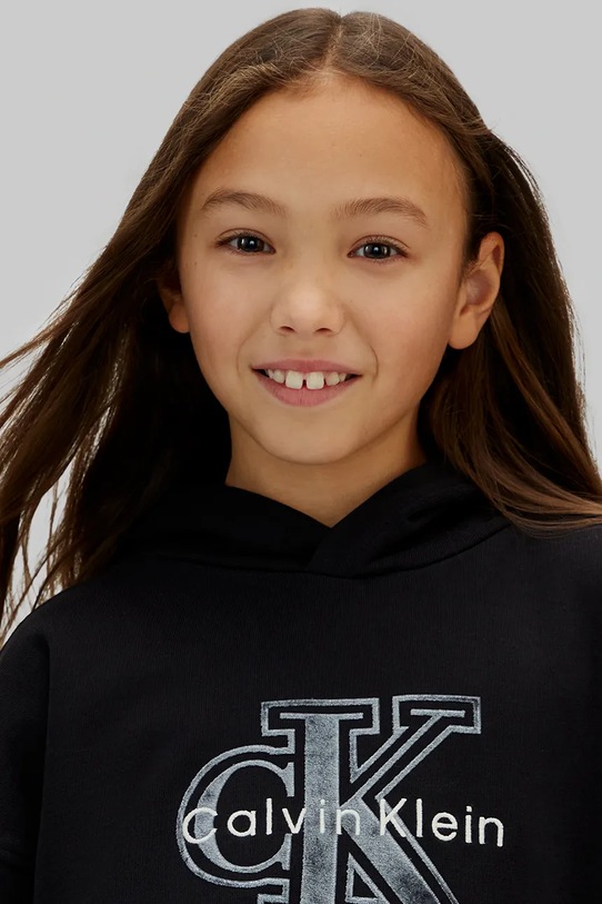 DÍVKA Dětská bavlněná mikina Calvin Klein Jeans IG0IG03068.128.176.PPY2 černá