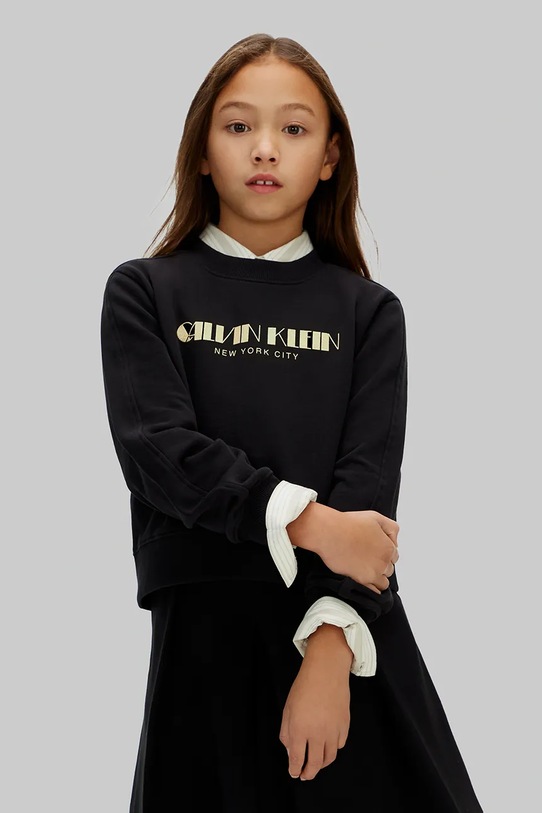 Calvin Klein Jeans felpa in cotone bambino/a senza nero IG0IG03069.128.176.PPY2