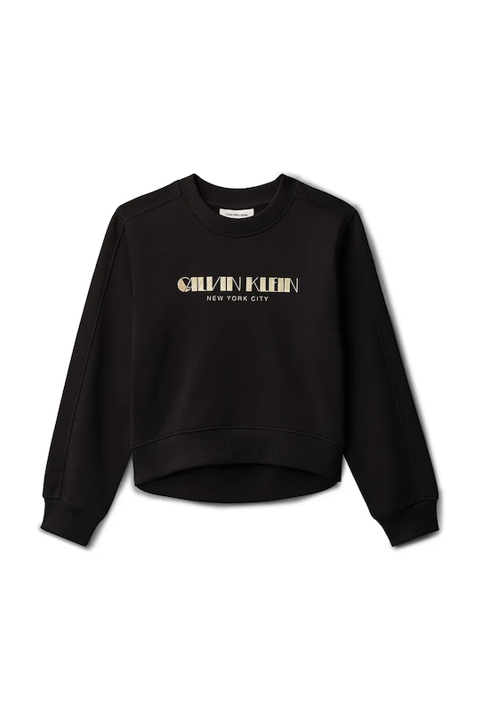 Calvin Klein Jeans felpa in cotone bambino/a IG0IG03069.128.176.PPY2 nero SS26