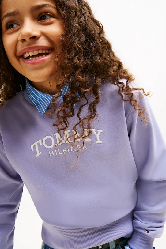 Tommy Hilfiger bluza dziecięca KG0KG08989.116.122.PPY2 fioletowy
