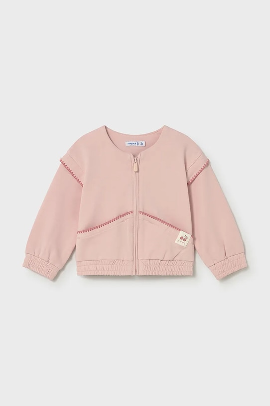 Mayoral bluza dziecięca z elastanem różowy 1491.4G.Baby.PPY2