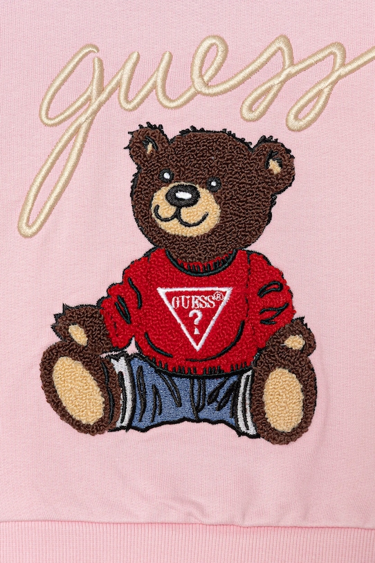 Dziewczynka Guess bluza bawełniana dziecięca H5RT01.KAD74.PPY2.G różowy