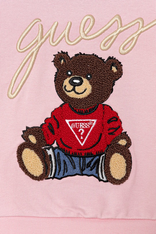 Dziewczynka Guess bluza bawełniana dziecięca H5RT01.KAD74.PPY2.G różowy