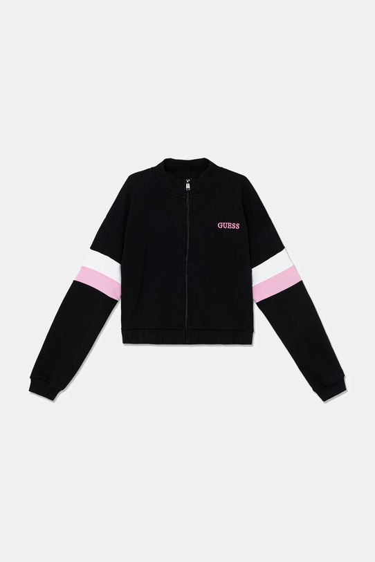 Guess bluza bawełniana dziecięca wzorzyste czarny J6RQ00.KAD74.PPY2