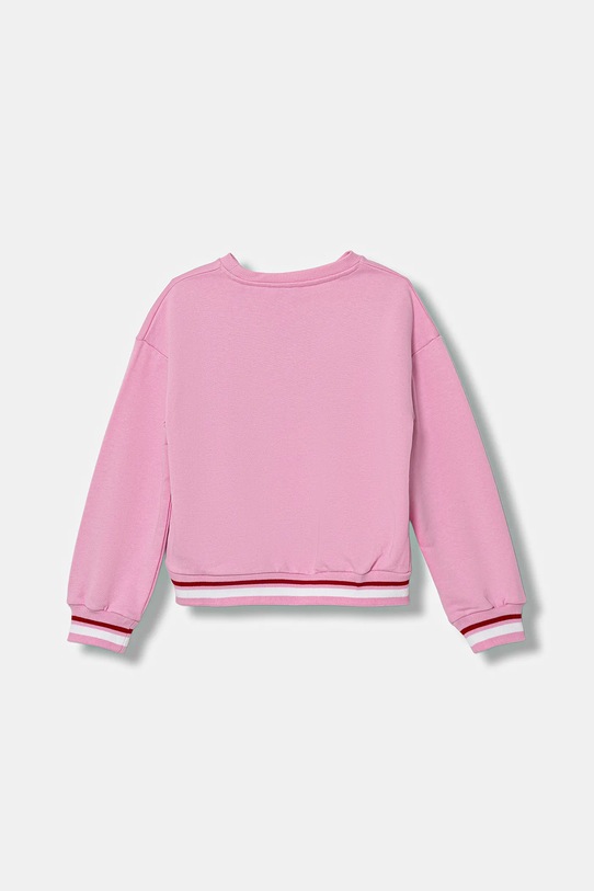 Guess bluza bawełniana dziecięca J6RQ01.KAD74.PPY2 różowy SS26