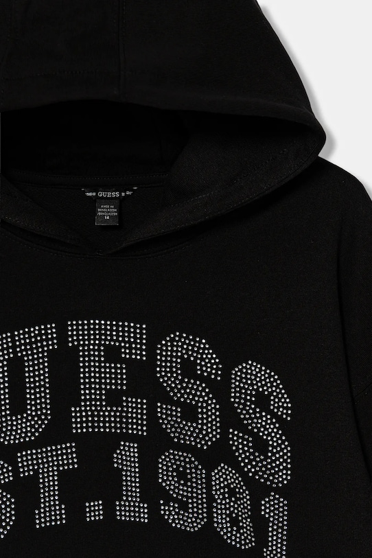 Dziewczynka Guess bluza bawełniana dziecięca J6RQ02.KA6R4.PPY2 czarny