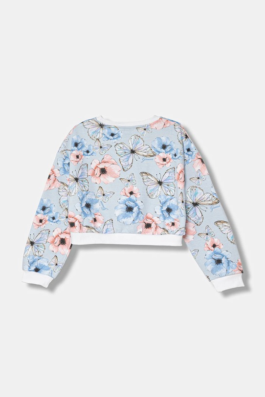 Guess bluza bawełniana dziecięca J6RQ04.KA6R4.PPY2 niebieski SS26