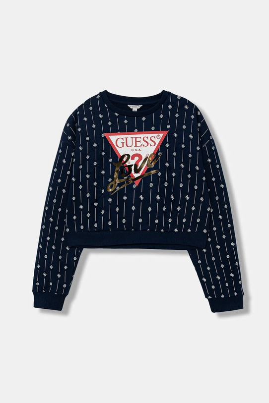 Guess bluza bawełniana dziecięca nadruk granatowy J6RQ04.KA6R4.PPY2