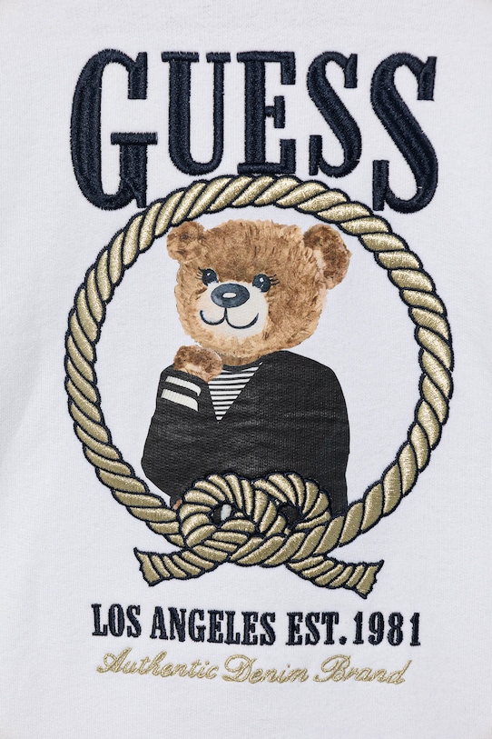 Dziewczynka Guess bluza bawełniana dziecięca J6RQ05.KAD74.PPY2 biały