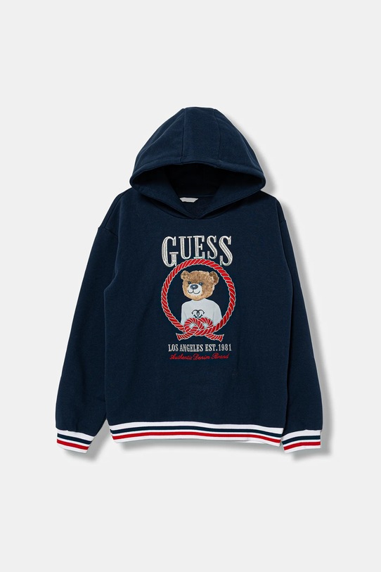 Guess bluza bawełniana dziecięca nadruk granatowy J6RQ05.KAD74.PPY2