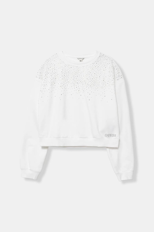 Guess bluza bawełniana dziecięca aplikacja biały J6RQ13.KA6R4.PPY2