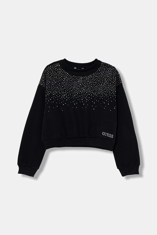 Guess bluza bawełniana dziecięca aplikacja czarny J6RQ13.KA6R4.PPY2