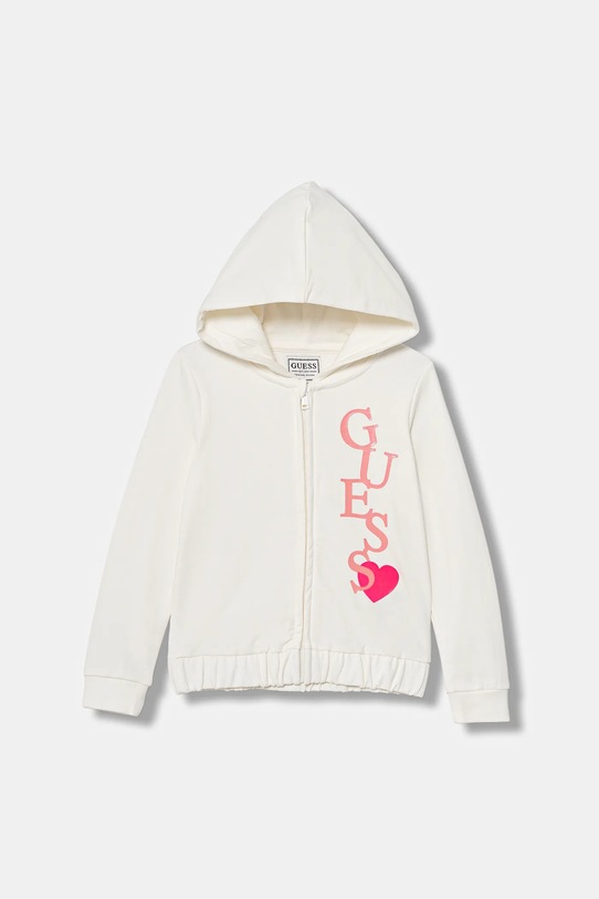 Guess bluza bawełniana dziecięca nadruk beżowy K6RQ01.KA6R4.PPY2