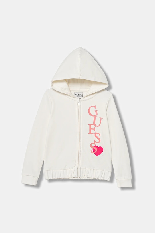 Guess bluza bawełniana dziecięca nadruk beżowy K6RQ01.KA6R4.PPY2