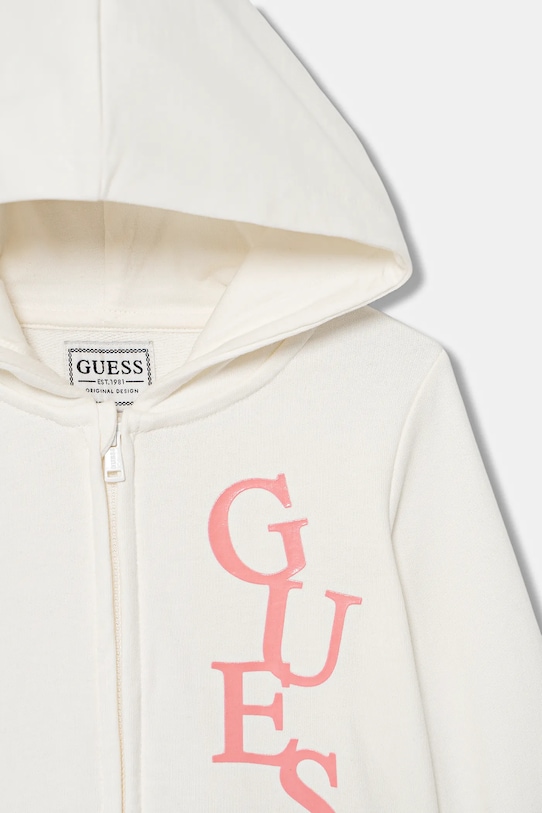 Dziewczynka Guess bluza bawełniana dziecięca K6RQ01.KA6R4.PPY2 beżowy