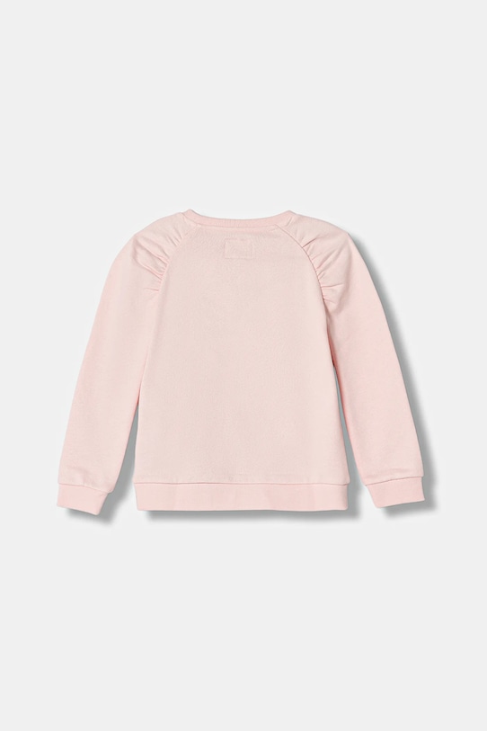 Guess bluza bawełniana dziecięca K6RQ03.KAD74.PPY2 różowy SS26