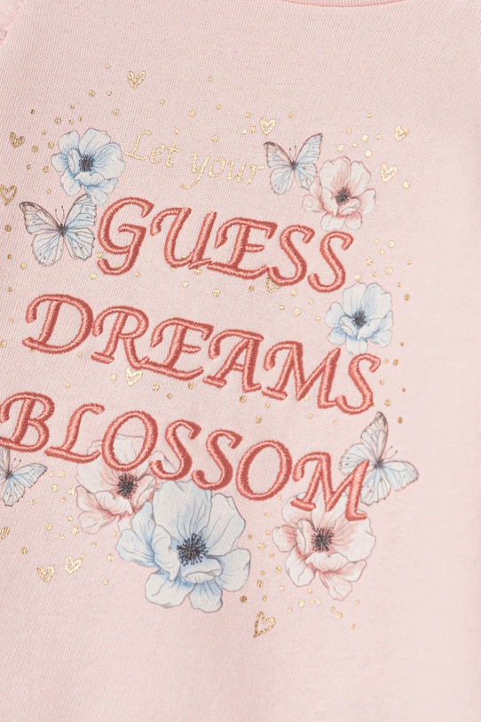 Dziewczynka Guess bluza bawełniana dziecięca K6RQ03.KAD74.PPY2 różowy