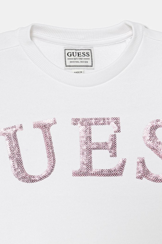 Dziewczynka Guess bluza dziecięca bawełniana K6RQ05.KAD74.PPY2 biały