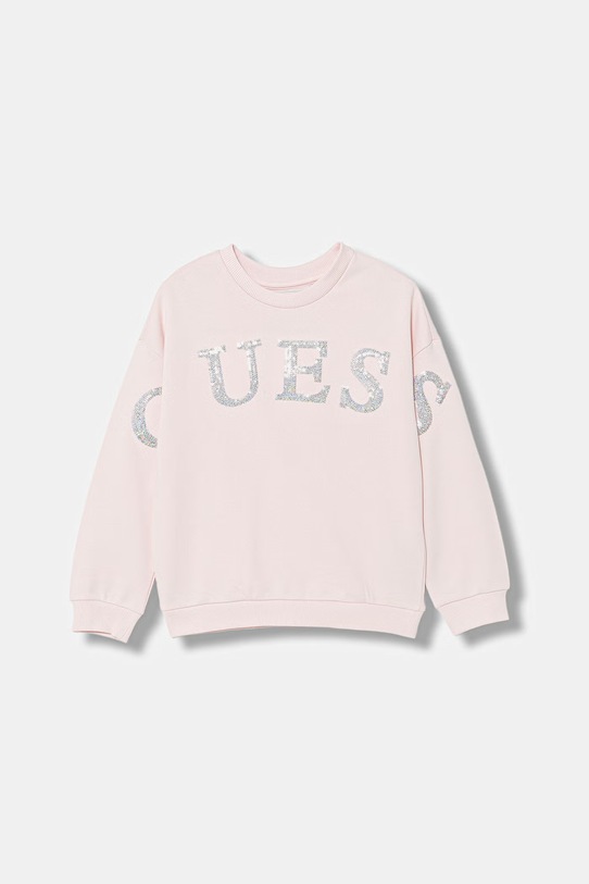 Guess bluza dziecięca bawełniana różowy K6RQ05.KAD74.PPY2