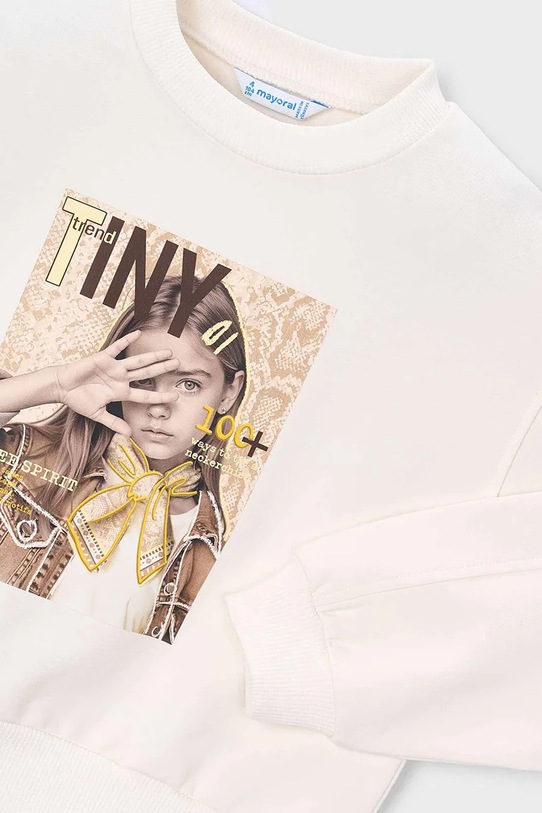 Dziewczynka Mayoral bluza dziecięca 3448.6G.Mini.PPY2 beżowy