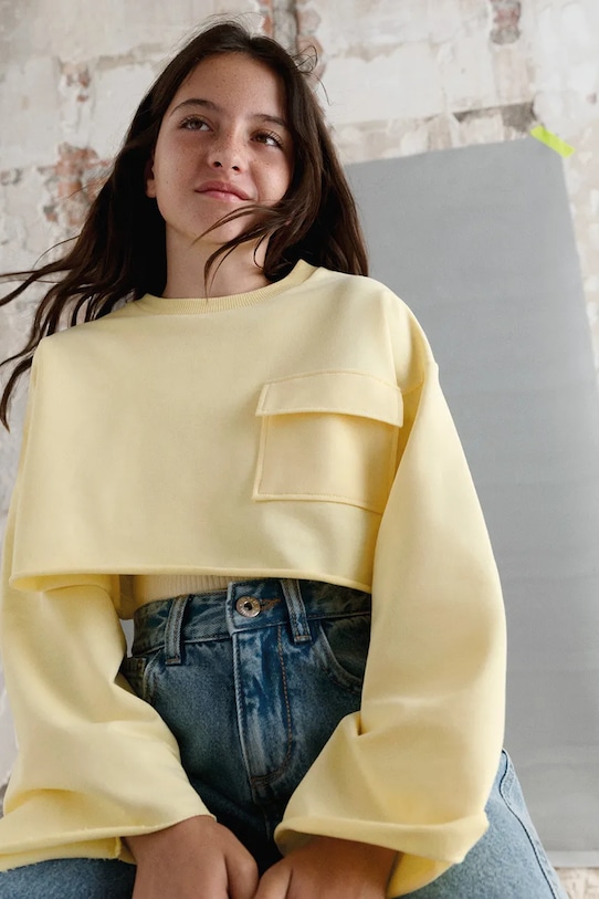 Mayoral bluza dziecięca żółty 6402.8E.Junior.PPY2