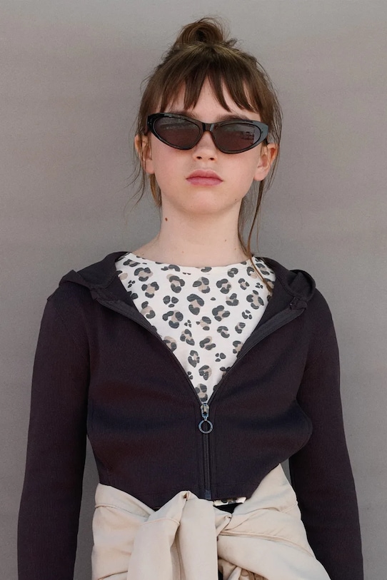 Детская кофта Mayoral с капюшоном чёрный 6408.8E.Junior.PPY2