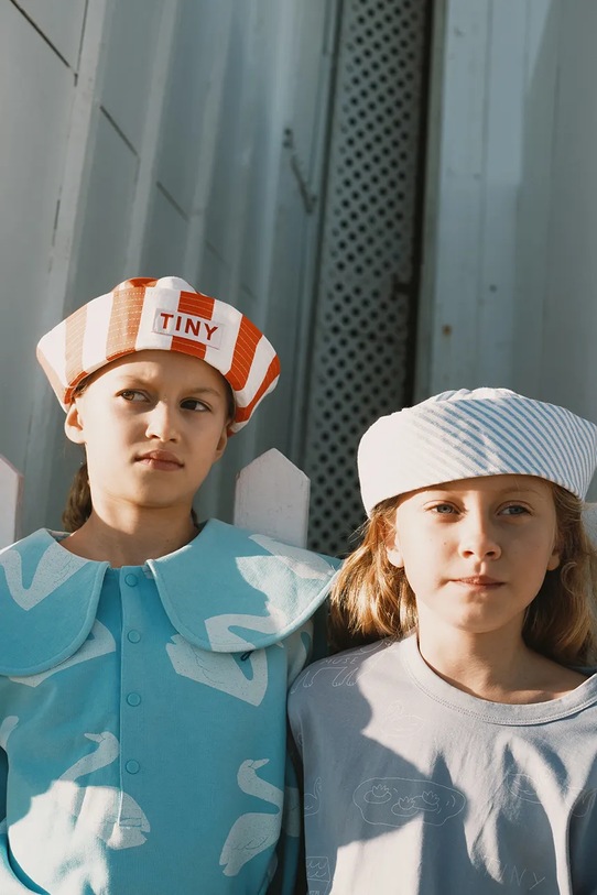 Tinycottons felpa in cotone bambino/a BIG SWANS SWEATSHIRT SS26.128