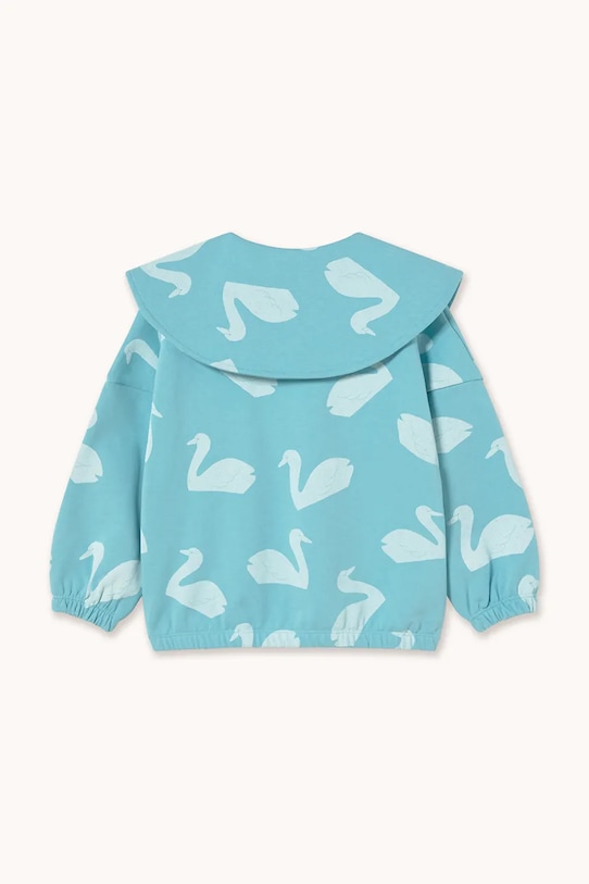BIMBA Tinycottons felpa in cotone bambino/a BIG SWANS SWEATSHIRT SS26.128 blu