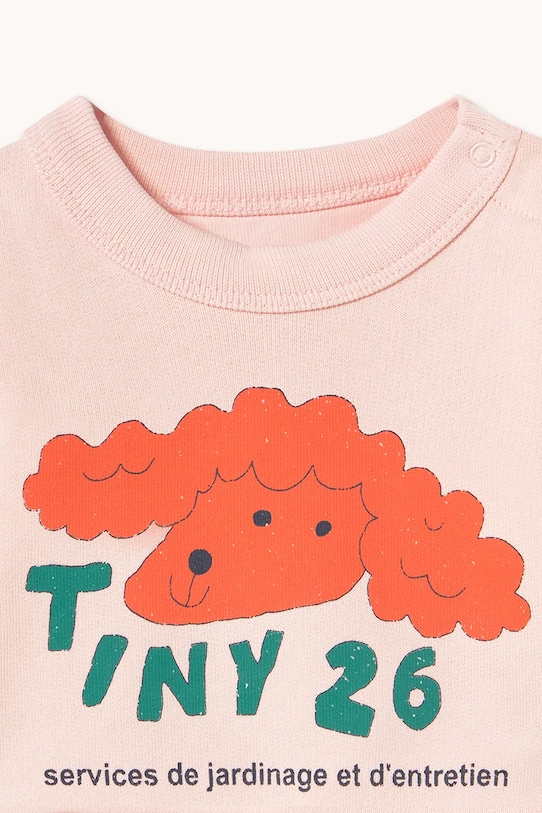 Dziewczynka Tinycottons bluza bawełniana niemowlęca RED DOG BABY SWEATSHIRT SS26.151 różowy