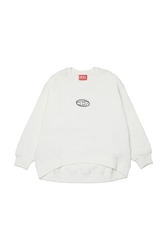 Дитяча кофта з бавовною Diesel SKIPRYS SWEAT-SHIRT з еластаном білий J02621.0GEAD