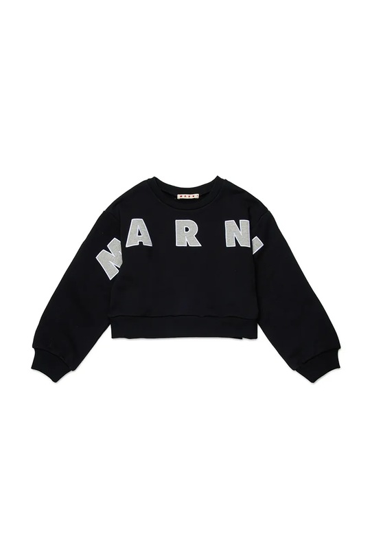 Marni bluza bawełniana dziecięca MS220F SWEAT-SHIRT nadruk czarny M01193.M00V0