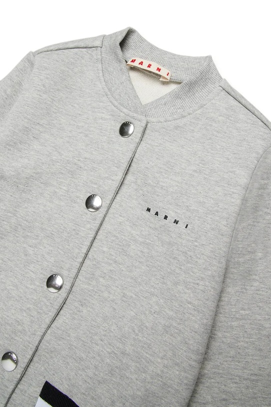 Dziewczynka Marni bluza dziecięca bawełniana MS332F SWEAT-SHIRT M01681.M00V0 szary