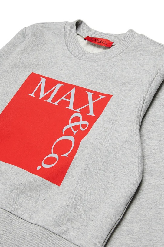 Dievča Detská bavlnená mikina MAX&Co. MAXS3F SWEAT-SHIRT MX0037.MX01H sivá