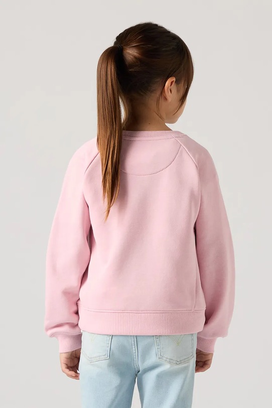 Levi's bluza dziecięca MEET AND GREET CREW 3EP542 różowy