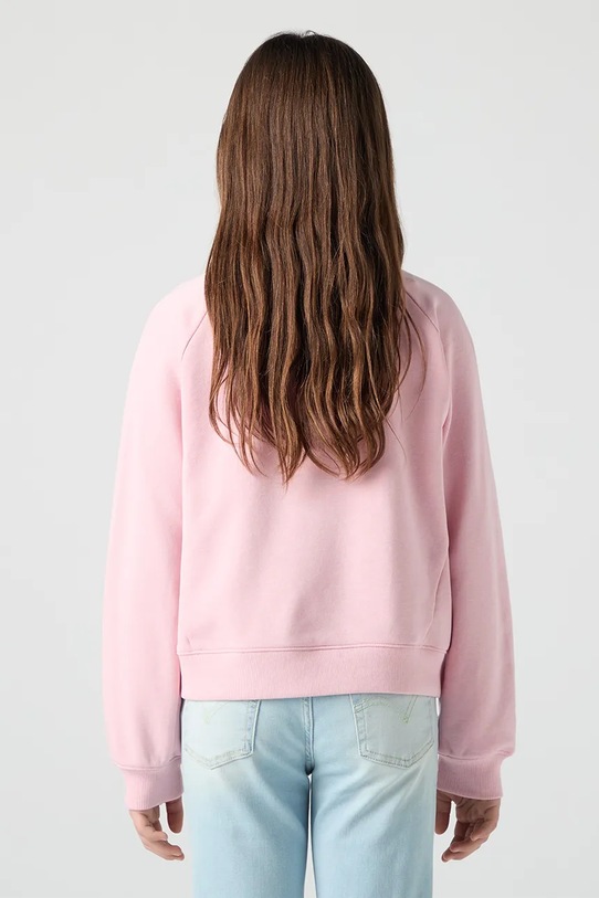 Levi's bluza dziecięca MEET AND GREET CREW 4EP542 różowy