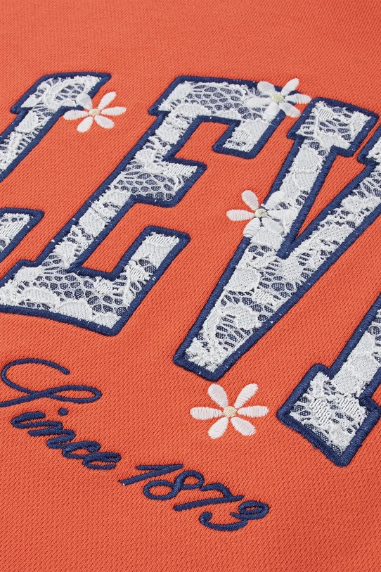 Dievča Levi's mikina s kapucňou detská bavlnená LOGO HOODIE 3EP543 oranžová