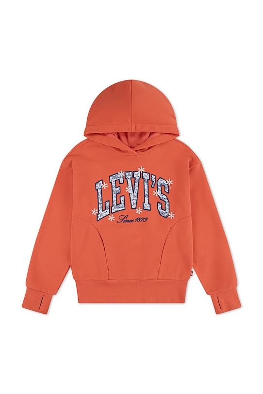 Levi's mikina s kapucňou detská bavlnená LOGO HOODIE 4EP543 oranžová SS26