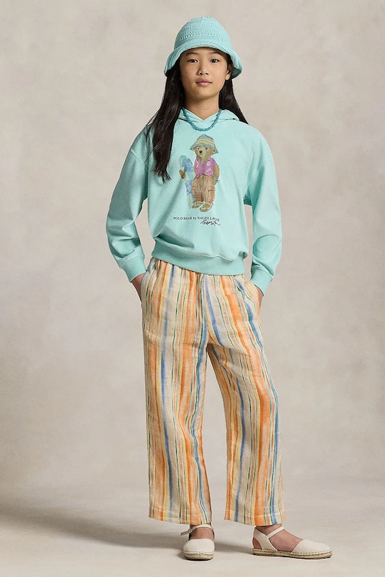 Polo Ralph Lauren bluza dziecięca bawełniana turkusowy 313A11823002